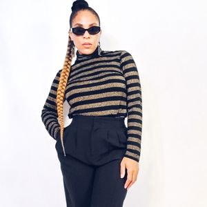 Metallic Turtleneck